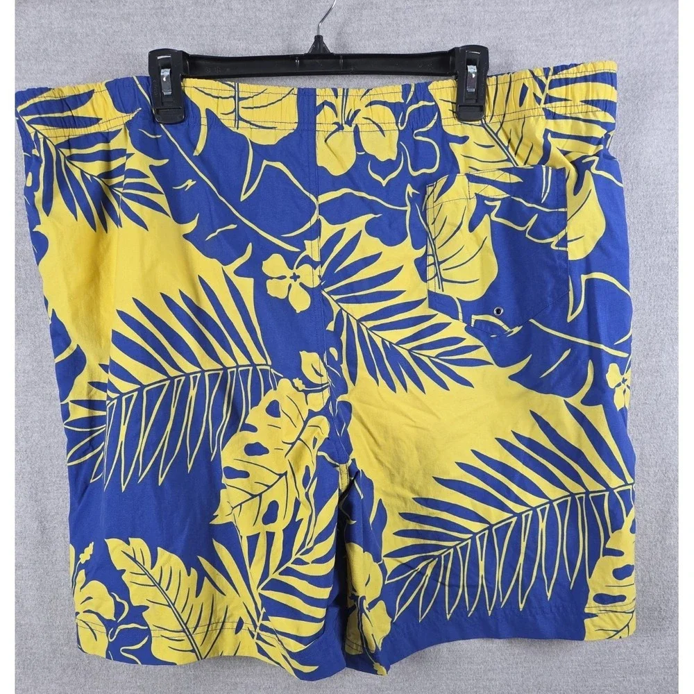 Polo‎ Sport Ralph Lauren Swimwear Bathing Trunks 2XL Lined Blue Aloha Tropical